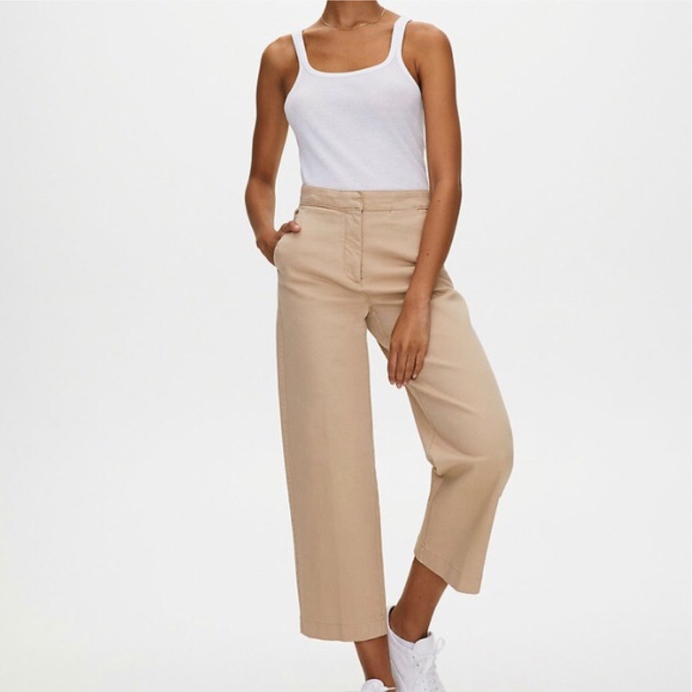 Aritzia Babaton  | Wide leg Kahki Pants | Size 0
